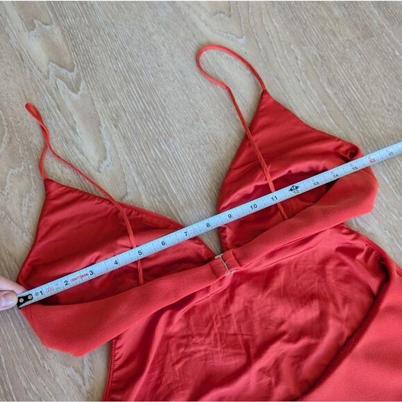 Bec + Bridge Ella Flame Orange Cutout Slit Midi Sleeveless Dress, size 10 - Picture 11 of 14